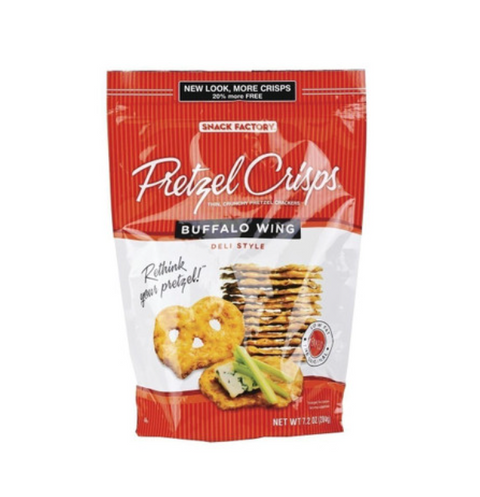 PRETZEL CRISPS BUFFALO WINGS 7.2  OZ